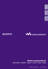 Sony Walkman NW-E002 Benutzerhandbuch