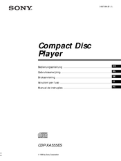 Sony CDP-XA555ES Bedienungsanleitung
