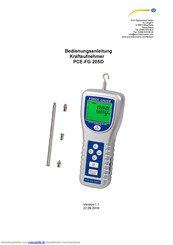 PCE Instruments PCE-FG 20SD Bedienungsanleitung