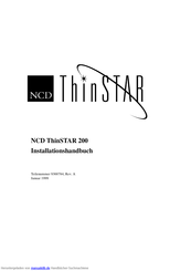 NCD ThinSTAR 200 Installationshandbuch