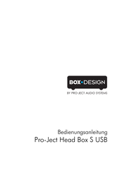 Box-Design Pro-Ject Head Box S USB Bedienungsanleitung