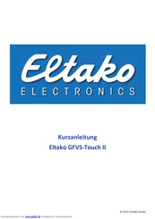 Eltako GFVS Touch II Kurzanleitung