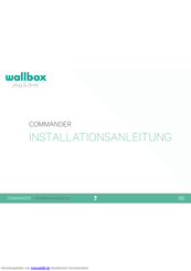 Wallbox COMMANDER Installationsanleitung