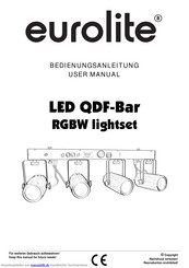 EuroLite LED QDF-Bar RGBW lightset Bedienungsanleitung