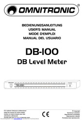 Omnitronic DB-100 Bedienungsanleitung