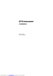 Raymarine ST70 Instrument Installationsanleitung
