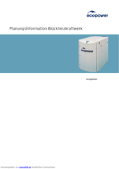 EcoPower Mini-BHKWs Handbuch