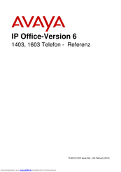 Avaya IP Office 1403 Anleitung