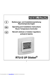 Stiebel Eltron RTU-S UP Stiebel Bedienungs- Und Installationsanleitung