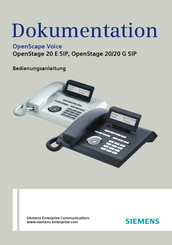 Siemens OpenStage 20/20 G SIP Bedienungsanleitung