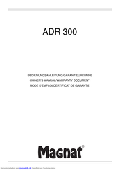 Magnat Audio ADR 300 Bedienungsanleitung