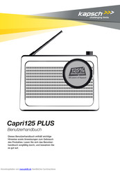 Kapsch Capri125 PLUS Benutzerhandbuch