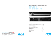 Kaon K S660HD Kurzbedienungsanleitung