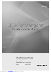 Samsung HG32ED470GK Installationshandbuch