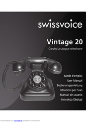 Swissvoice Vintage 20 Bedienungsanleitung