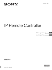 Sony RM-IP10 Bedienungsanleitung