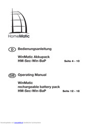 HomeMatic HM-Sec-Win-BaP Bedienungsanleitung