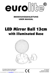 EuroLite LED Mirror Ball 13cm with illuminated Base Bedienungsanleitung