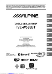Alpine IVE-W585BT Kurzanleitung