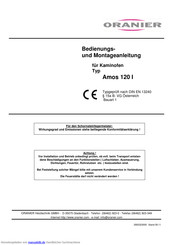 Oranier Amos 120 I Montageanleitung Und Bedienungsanleitung