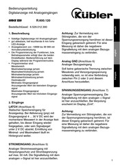 kubler codix 529 Bedienungsanleitung