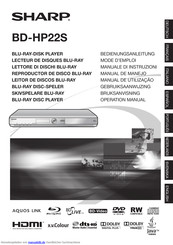 Sharp BD-HP22S Bedienungsanleitung