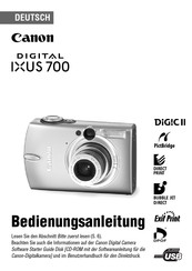 Canon DIGITAL IXUS700 Bedienungsanleitung
