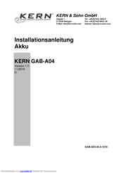 KERN GAB-A04 Installationsanleitung