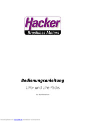 Hacker Motor LiFe-Packs Bedienungsanleitung