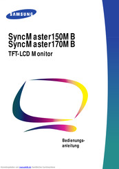 Samsung SyncMaster 170MB Bedienungsanleitung