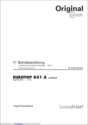 Pottinger EUROTOP 851 A Originalbetriebsanleitung