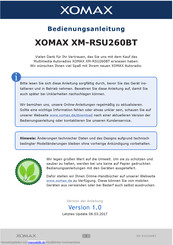 Xomax XM-RSU260BT Bedienungsanleitung