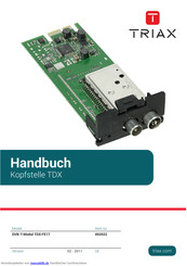 Triax TDX-FE1T Handbuch