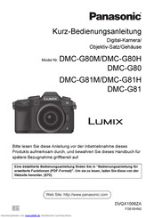 Panasonic Lumix DMC-G80M Kurzanleitung