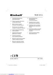EINHELL TE-OS 18/1 Li Originalbetriebsanleitung