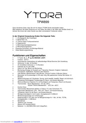 Ytora TPW899 Handbuch
