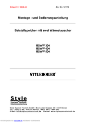 STYLE Styleboiler BSWW 400 Montage- Und Bedienungsanleitung
