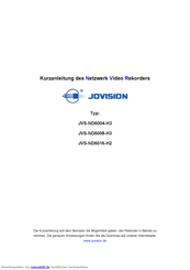 Jovision JVS-ND6008-H3 Kurzanleitung