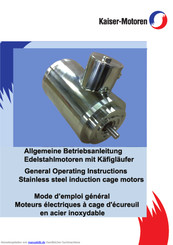 Kaiser-Motoren T Serie Betriebsanleitung