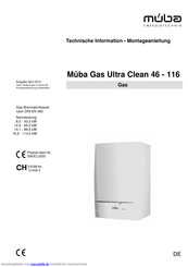 Müba ENERGIETECHNIK Gas Ultra Clean 46 - 116 Montageanleitung