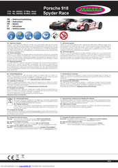 Jamara Porsche 918 Spyder Race Gebrauchsanleitung
