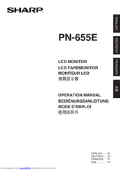 Sharp PN-655E Bedienungsanleitung