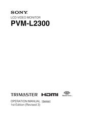 Sony PVM-L2300 Benutzerhandbuch