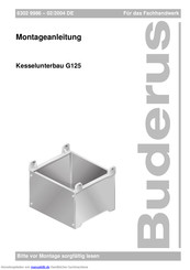 Buderus Logano G125 Montageanleitung
