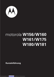 Motorola W160 Kurzeinführung