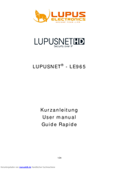 Lupus LUPUSNET - LE965 Kurzanleitung