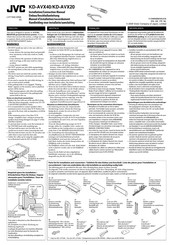JVC kd-avx40 Handbuch