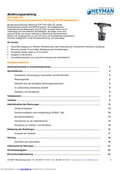 Heyman POP PNT1000L-PC Bedienungsanleitung