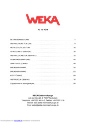 Weka HD18 Betriebsanleitung