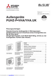 Mitsubishi Electric PUHZ-P125VHA2/21/3/YHA.UK Bedienungsanleitung